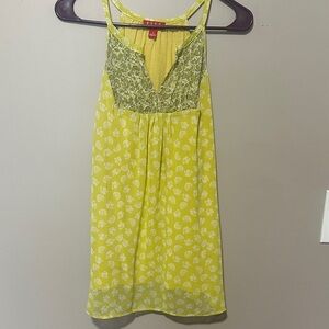 Elle Yellow and Green Floral Blouse